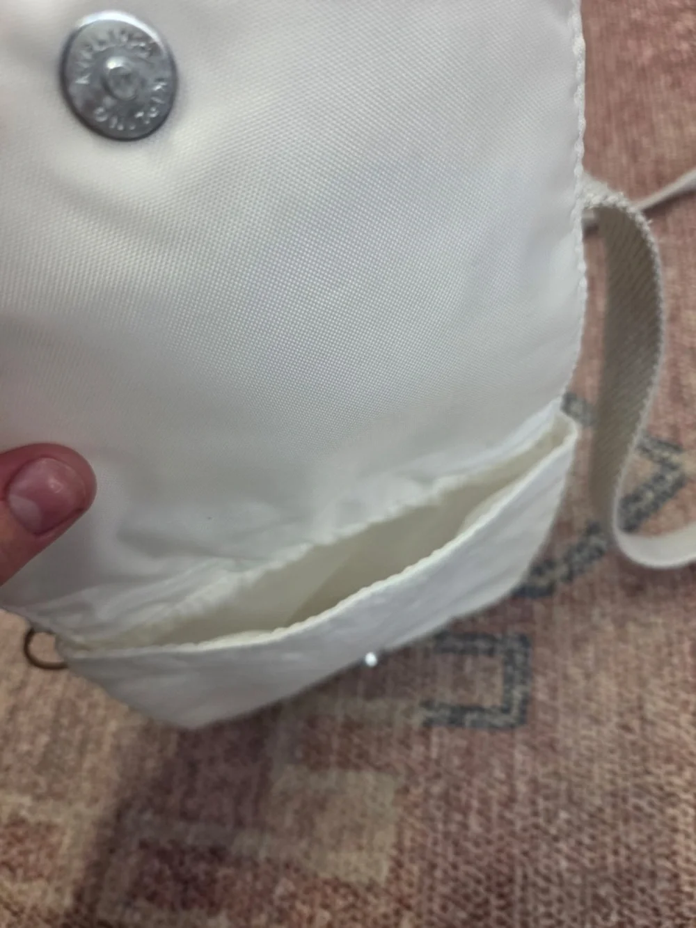 Kipling New Eldorado Mini Crossbody Bag, a lightweight nylon travel bag white